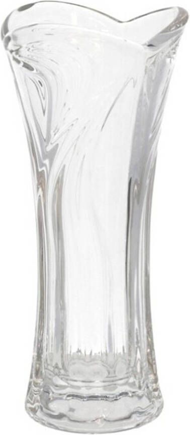 Gerimport Bloemenvaasje voor kleine stelen boeketten helder glas D8 x H17 cm Vazen