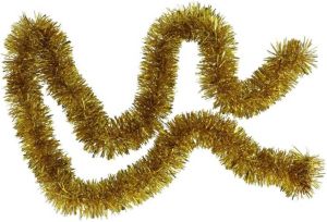 Gerimport Kerstboom folie slingers lametta guirlandes van 180 x 7 cm in de kleur glitter goud Kerstslingers