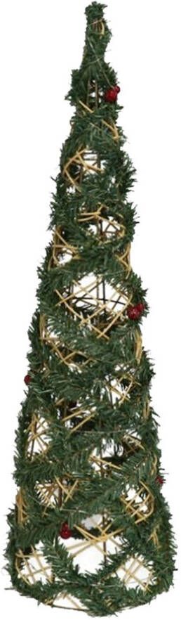 Gerimport Kerstverlichting figuren Led kegel kerstboom draad groen 60 cm 30 leds kerstverlichting figuur