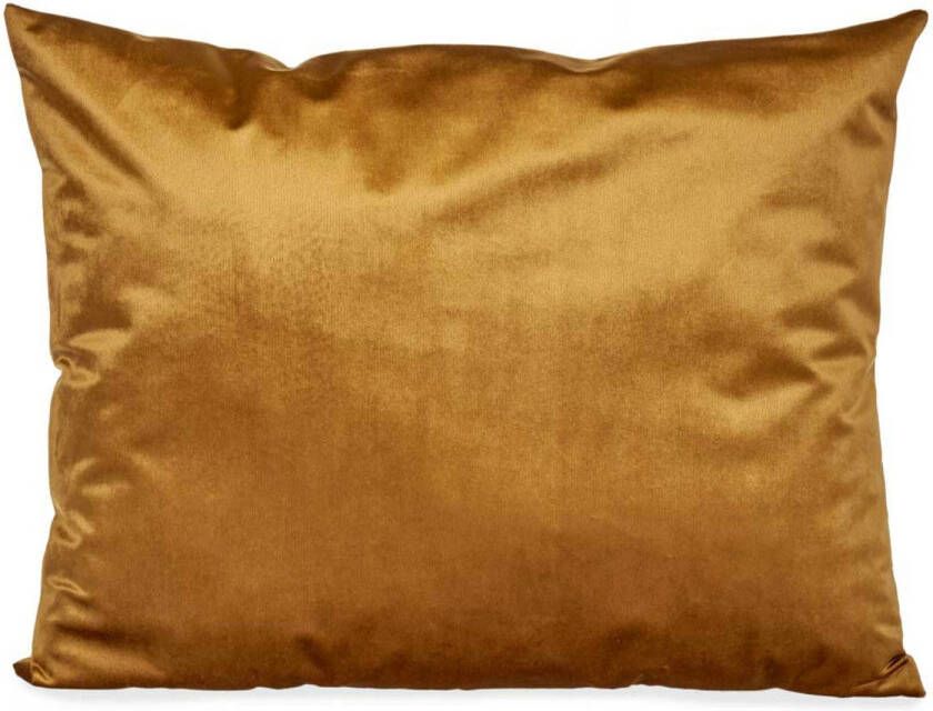 Giftdeco Bank sier kussens voor binnen in de kleur velvet goud 60 x 45 cm Sierkussens