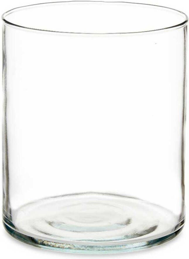 Giftdecor Bloemenvaas cilinder vorm transparant glas 17 x 20 cm vaas Vazen