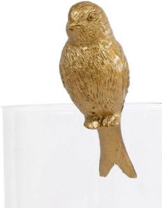 Gifts Amsterdam decoratiebeeld vogel 7 x 4 cm polyresin goud