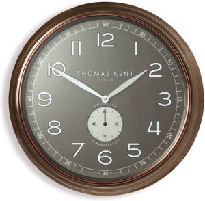 Giga Meubel Gm Wandklok Ø50cm Timekeeper Zwart & Bruin Metaal
