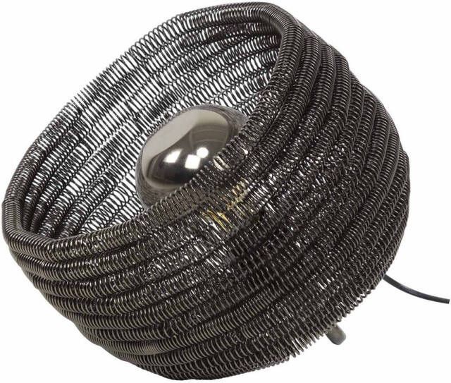 Giga Meubel Tafellamp Zwart Nikkel 30cm Coil XL