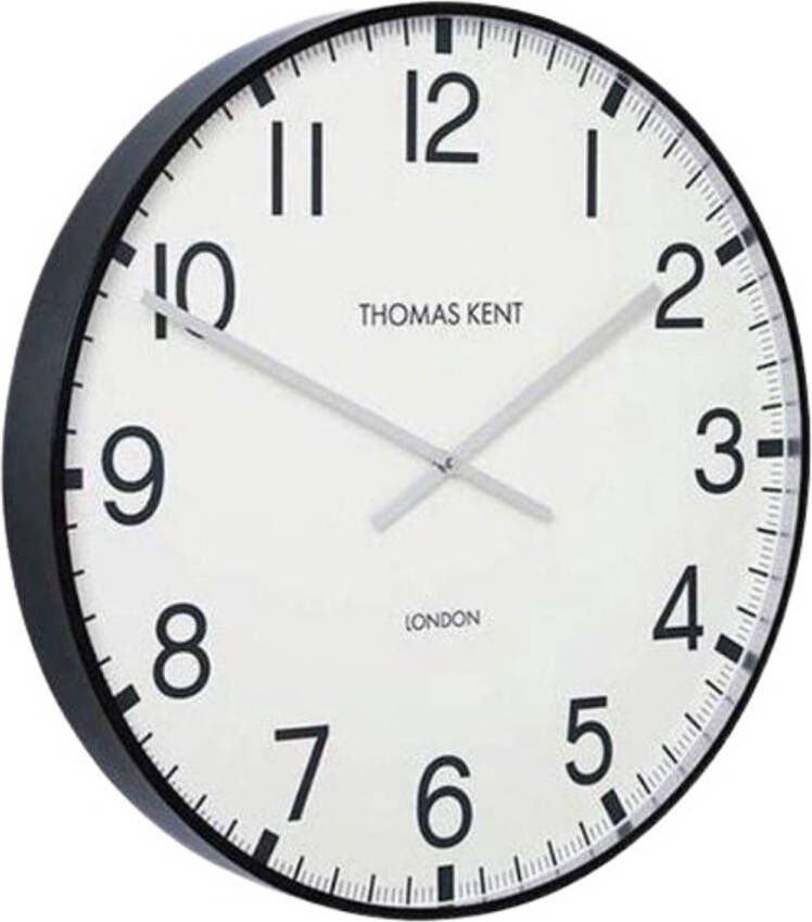 Giga Meubel Thomas Kent Wandklok Clocksmith 30 Cm Staal Wit zwart