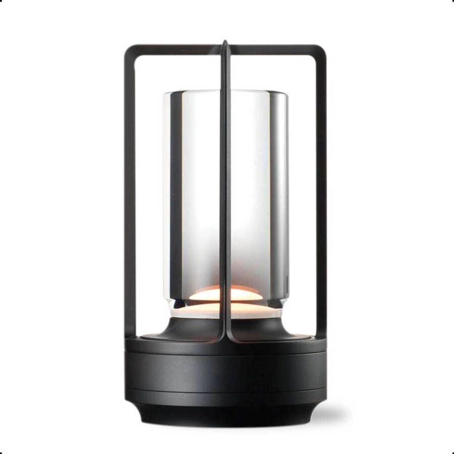 Goliving Tafellamp Op Batterijen Oplaadbaar Dimbaar Moderne Touch Lamp Nachtlamp Slaapkamer Draadloos Zwart