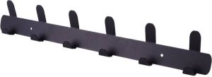 Gorillz Tiddly Kapstok -Kapstokken Wandkapstok 12 Kapstok Haken (Lengte) 48 Cm Metaal Zwart