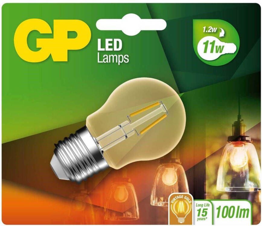 GP Filament-LED Lamp Vintage Gold Mini-Kogel 1 2W E27