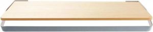 GS Quality Products Leitmotiv kapstok 75 3x31 6 hout metaal wandkapstok met wandplank grijs