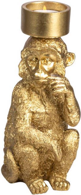Gusta Theelichthouder aap ø15x22 5cm goud