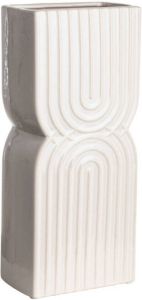 Gusta Vaas Boog Strepen 12 5x7 5x28 cm Wit