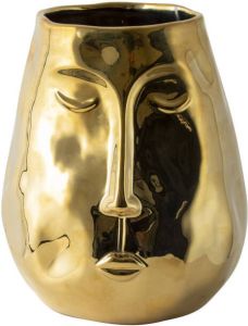 Gusta Vaas met gezicht H19 5cm goud
