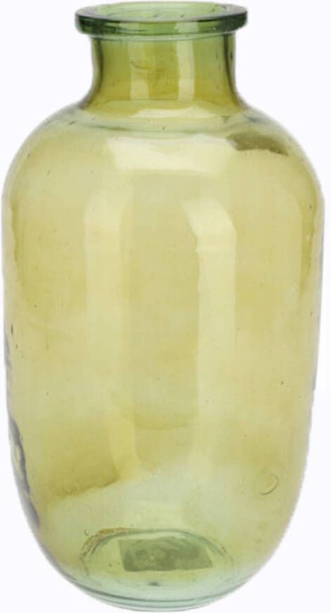H&S Collection Bloemenvaas San Remo glas groen transparant D18 x H35 cm Vazen