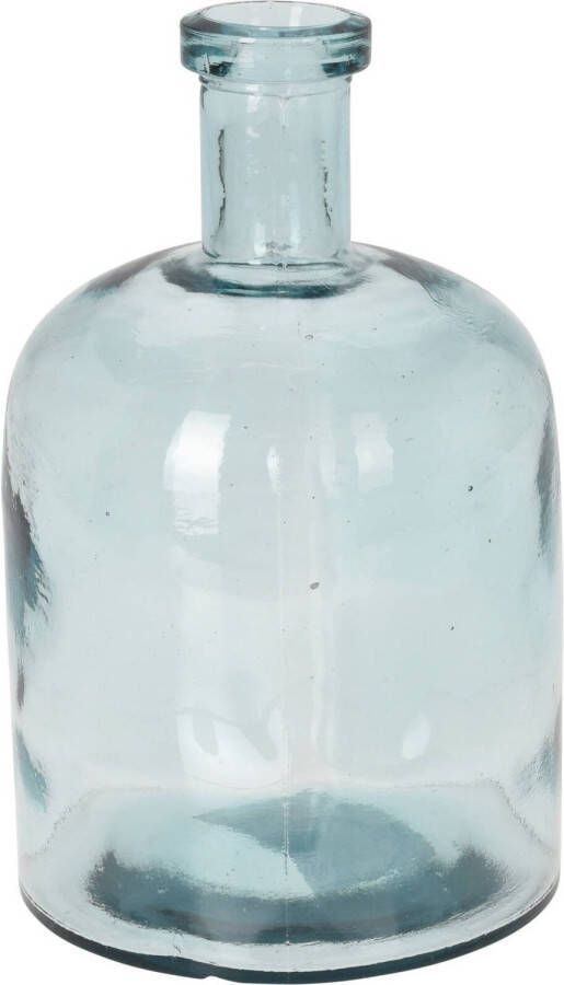 H&S Collection Fles Bloemenvaas Umbrie Gerecycled glas transparant D15 x H24 cm Vazen