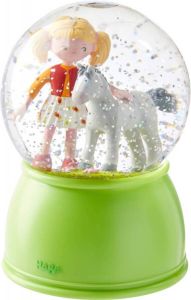 Haba nachtlamp Sneeuwbol Paardengeluk 15 cm groen
