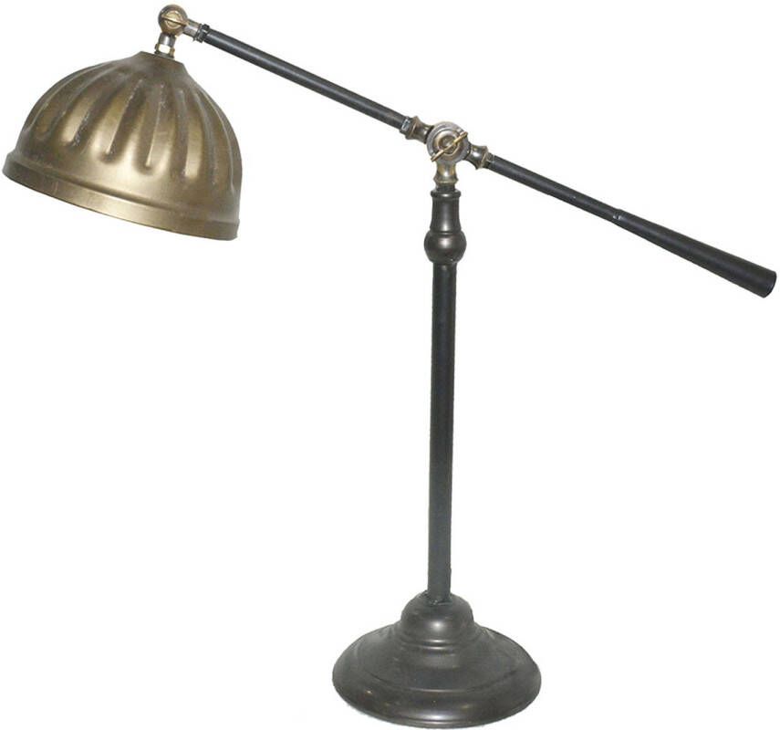 HAES deco Bureaulamp Industrial Vintage Retro Lamp 62x19x62 cm Bruin Metaal Tafellamp Sfeerlamp