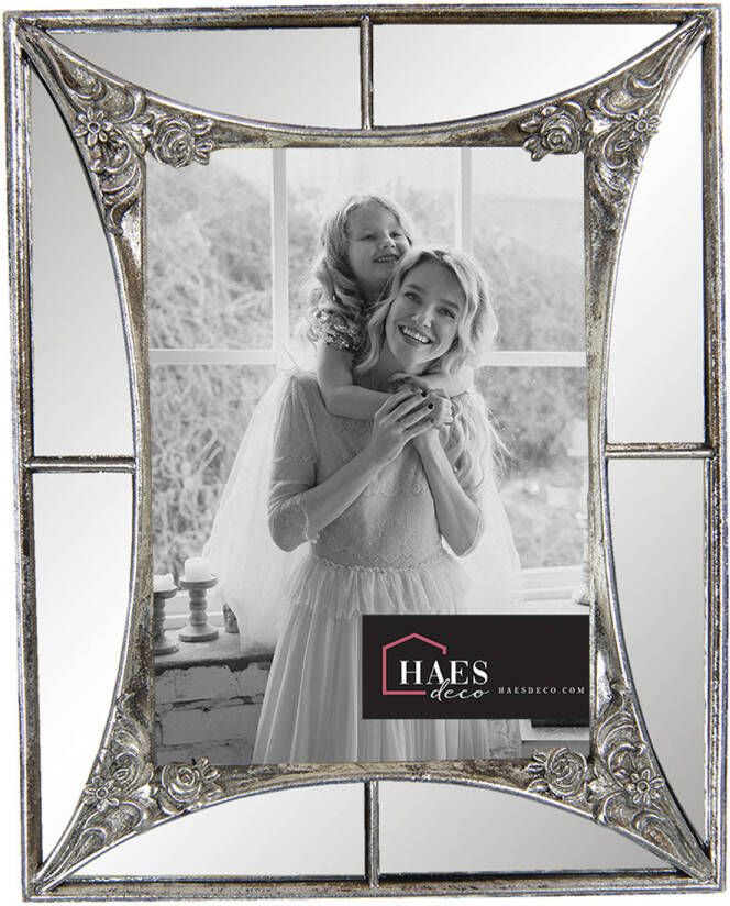 HAES deco Fotolijst 13x18 Zilverkleurig formaat 20x2x25 cm Dramatic Chic