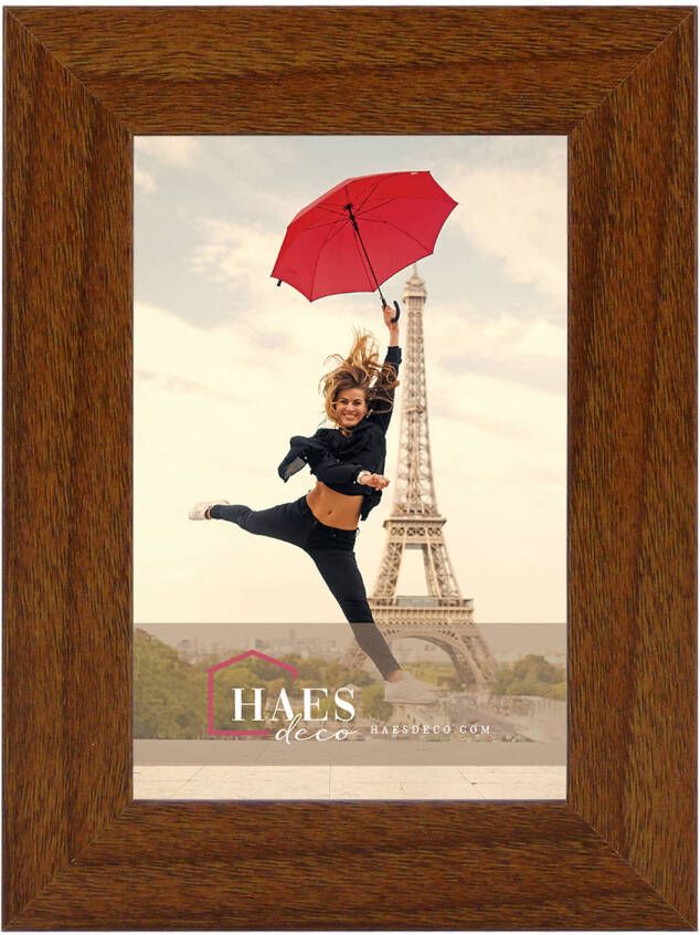 HAES deco Houten fotolijst Paris rustiek bruin 10x15 -SP001108