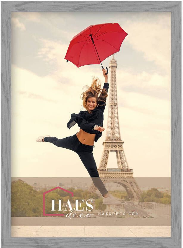 HAES deco Houten fotolijst Paris vintage grijs 50x70 -SP001502