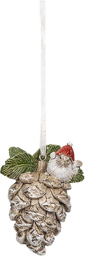 HAES deco Kersthanger Dennenappel 5x4x7 cm Bruin Kerstdecoratie Decoratie Hanger Kerstboomversiering