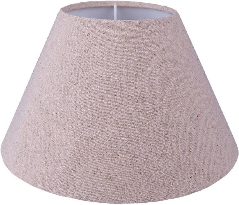 HAES deco Lampenkap Natural Cosy beige rond formaat Ø 23x15 cm voor Fitting E27 Tafellamp Hanglamp
