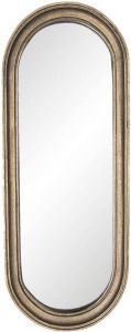 HAES deco Ovale Spiegel Bruin 15x2x41 cm Polyresin Glas Wandspiegel Spiegel Ovaal