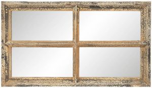 HAES deco Rechthoekige Spiegel Bruin 62x3x36 cm Hout Glas Wandspiegel Spiegel Rechthoek
