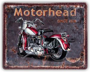 HAES deco Retro Metalen Muurdecoratie Motorhead Western Deco Vintage-decoratie 25 X 20 X 0 6 Cm Wd624