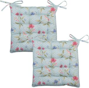 HAES deco Set van 2 Sierkussenhoezen 40x40x4 cm 100% Katoen Bloom Like Wild Flowers