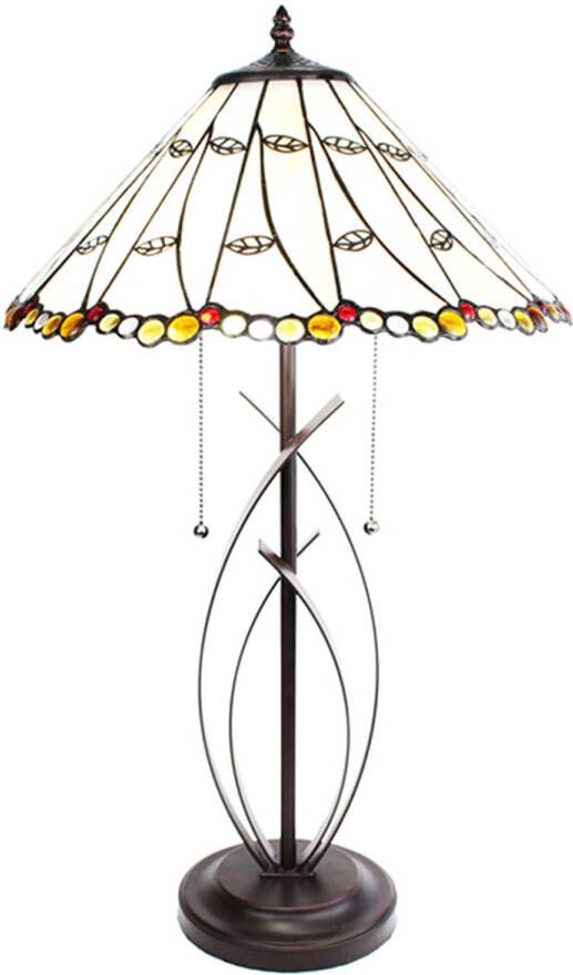 HAES deco Tiffany Tafellamp Ø 41x68 cm Fitting E27 Lamp max 2x60W