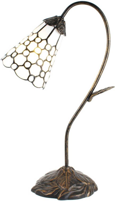 HAES deco Tiffany Tafellamp Bruin 30x17x48 cm Fitting E14 Lamp max 1x25W