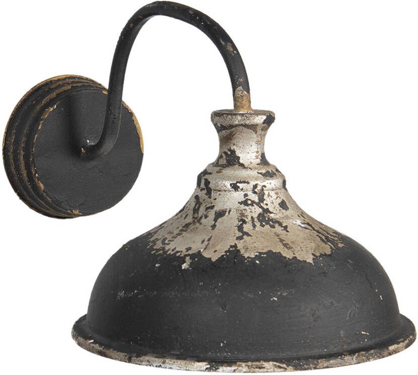 HAES deco Wandlamp Industrial Vintage Retro Lamp 40x27x25 cm Bruin Grijs Metaal Ronde Muurlamp Sfeerlamp