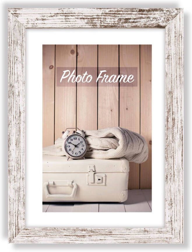 ZEP Fotolijst hout white wash geschikt voor een foto van 20 x 25 cm Fotolijsten