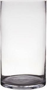 Hakbijl Glass Transparante home-basics Cylinder vaas vazen van glas 40 x 25 cm Bloemen boeketten binnen gebruik Vazen