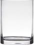 Hakbijl Glass Transparante home-basics Cylinder vorm vaas vazen van glas 15 x 12 cm Bloemen takken boeketten vaas voor binnen gebruik Vazen - Thumbnail 1