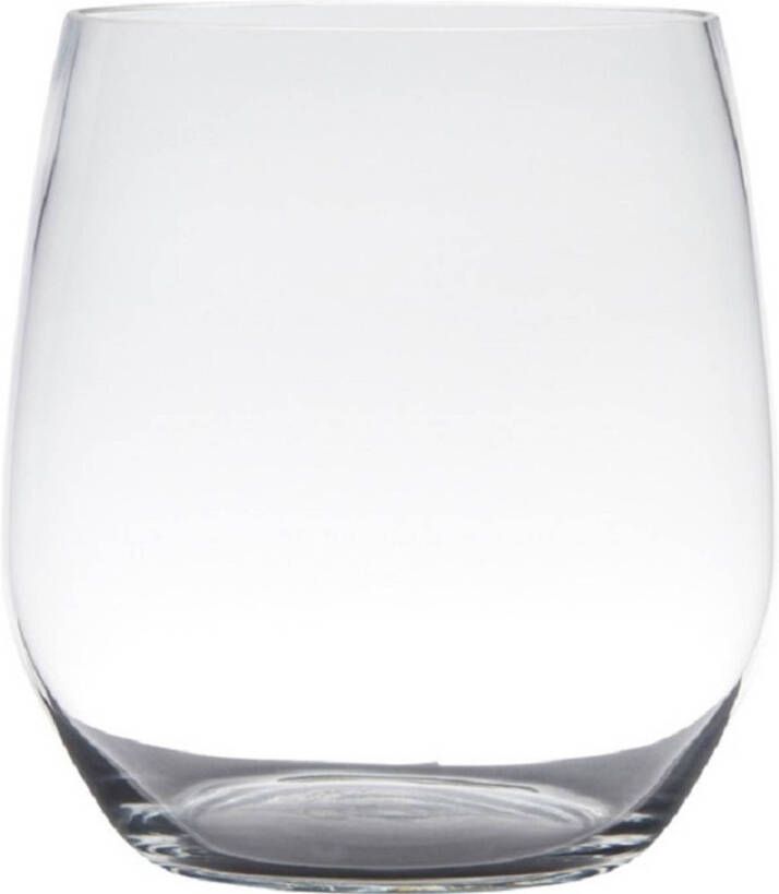Hakbijl Glass Transparante home-basics vaas vazen van glas 12 x 9 cm Tony Vazen