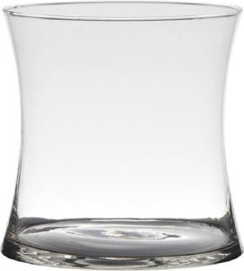 Hakbijl Glass Transparante stijlvolle x-vormige vaas vazen van glas 15 x 15 cm Bloemen boeketten vaas voor binnen gebruik Vazen