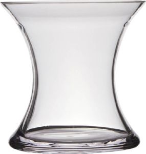 Hakbijl Glass Transparante stijlvolle x-vormige vaas vazen van glas 19 x 19 cm Bloemen boeketten vaas voor binnen gebruik Vazen