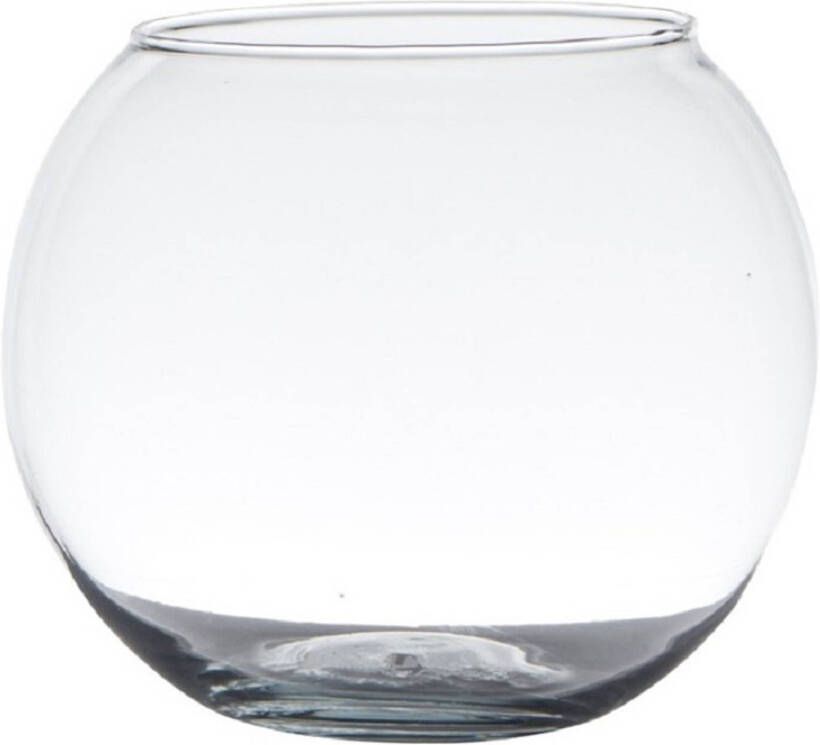 Hakbijl Glass Transparante Vissenkom Of Bol Vaas vazen Van Glas 9 X 11 Cm Vazen