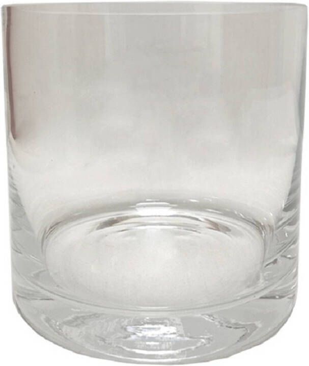 Hakbijl Glass Waxinelichthouder theelichthouder transparant glas 11 x 11 cm Waxinelichtjeshouders