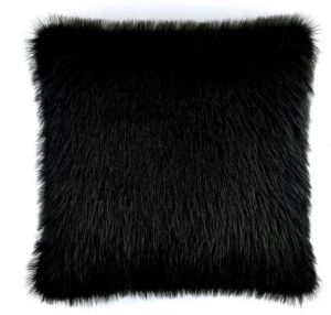 Heckett & Lane Fake Fur Sierkussen Perle black is black 48x48cm