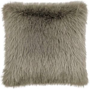 Heckett & Lane Fake Fur Sierkussen Perle real taupe 48x48cm