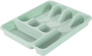 Hega Hogar Bestekbak bestekhouders 5-vaks turquoise 34 x 26 x 5 cm Bestekbakken