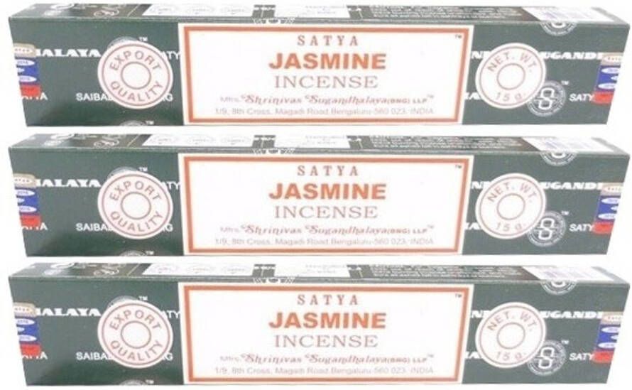HEM 3x Nag Champa wierook Jasmine 15 gram Wierookstokjes
