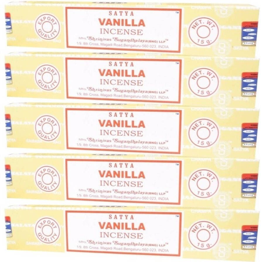 Merkloos 60 Nag Champa wierookstokjes Vanilla 15 gram Wierookstokjes