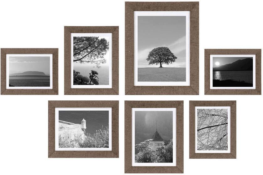 Henzo Fotolijst Driftwood Fotowand 7 lijsten Bruin