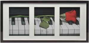 Henzo Fotolijst Piano Gallery Collagelijst Voor 3 Foto&apos;s Fotomaat 13x18 Cm Zwart