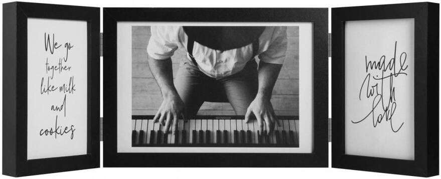 Henzo Fotolijst Piano Triple Swing Landscape Fotomaat 10x15 cm Zwart