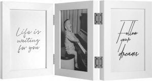 Henzo Fotolijst Piano Triple Swing Portrait Fotomaat 10x15 cm Wit