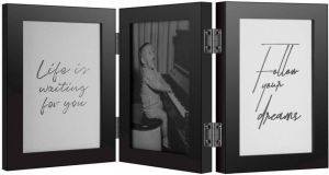 Henzo Fotolijst Piano Triple Swing Portrait Fotomaat 13x18 cm Zwart